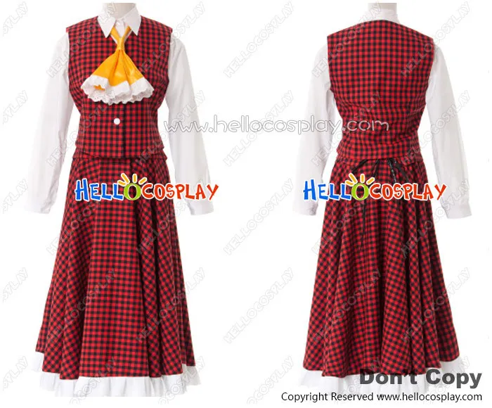 Touhou Project Cosplay Yuka Kazami Costume Lattice Dress H008