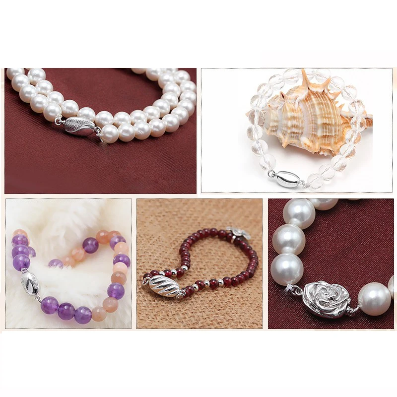 925 Sterling Silver Necklace Buckles DIY Jewelry Findings Clasps For Making Necklaces Bracelets Connector Accessories