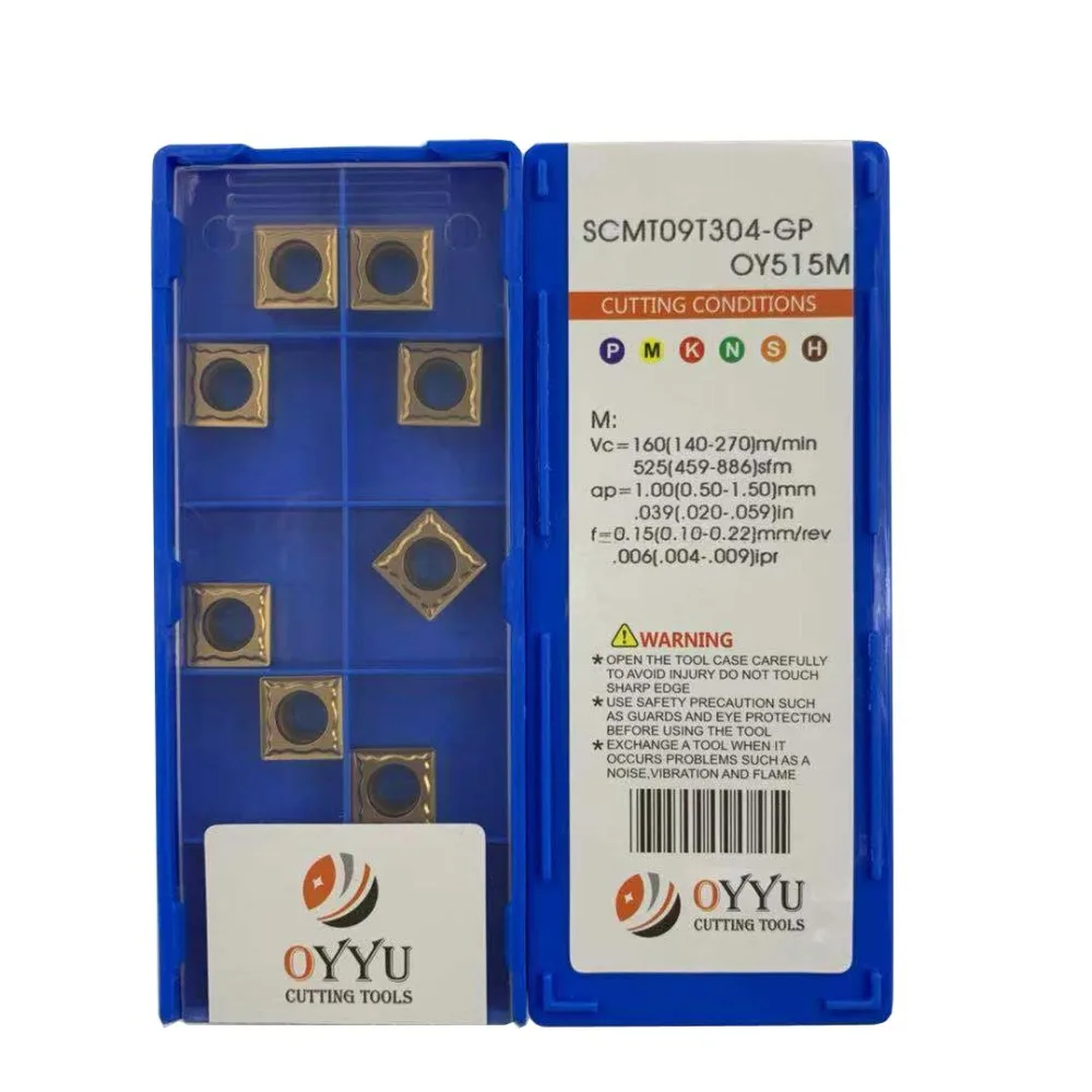 

OYYU SCMT 09T304 09T308 SCMT09T304-GP SCMT09T308-GP OY515M Process Stainless Steel Carbide Inserts Lathe Tools Cutter Turning