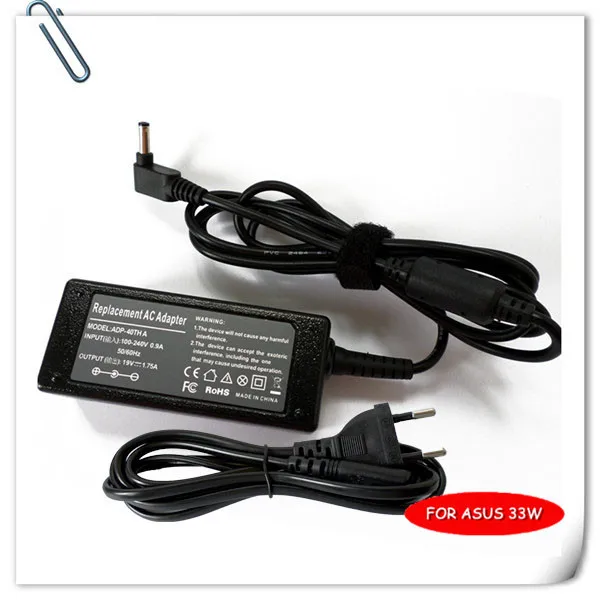 

Notebook AC Adapter Charger cargador For Asus VivoBook X200 X200L ADP-33AW X102B X102BA A 19V 1.75A Laptop carregador notebook