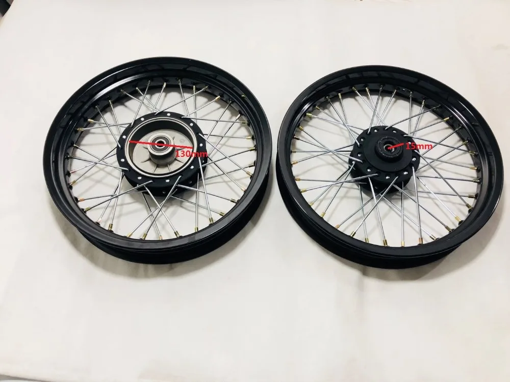 Aluminum Alloy GN250 Front Rear 1.85/2.15/2.5/3/3.5x17/18/19 Spokes Motorcycle Wheel Rims With Brake Sprocket Hub