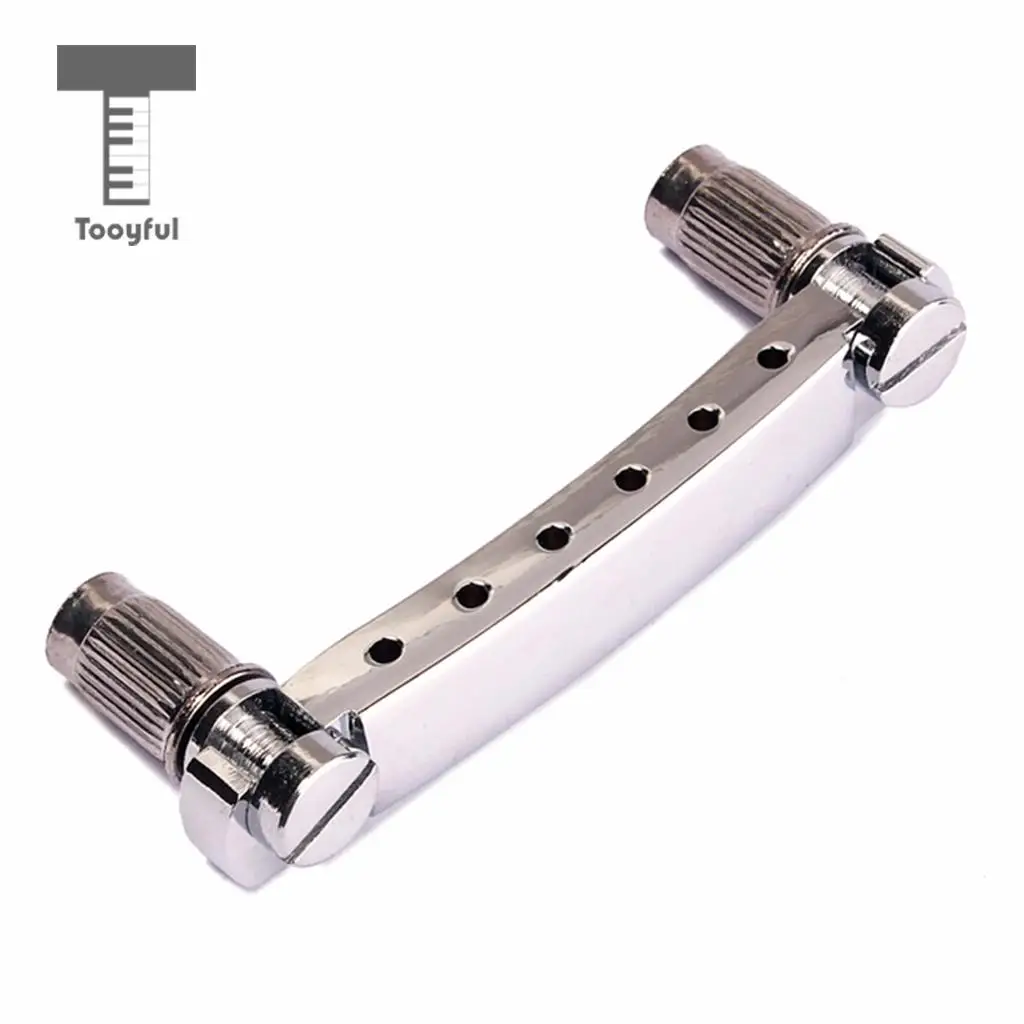 Tooyful Set Chrome Roller Bridge & Lock Tail Piece for Les Paul SG Electric Guitar Parts