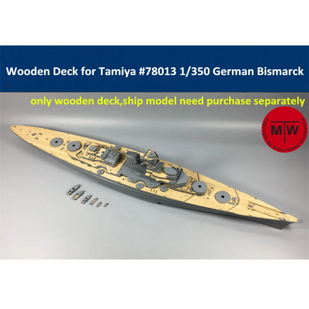 

1/350 Scale Wooden Deck for Tamiya 78013 German WWII Battleship Bismarck Model CY350008