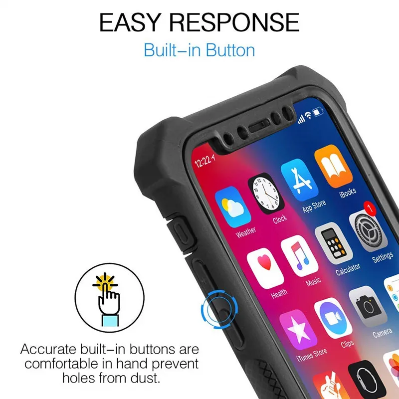 Transparent Phone Case For iPhone 15 14 13 12 11 Pro XS Max XR 7 8 Plus SE 2022 Hybrid Rugged Anti Shock Doom Armor Cover Cases