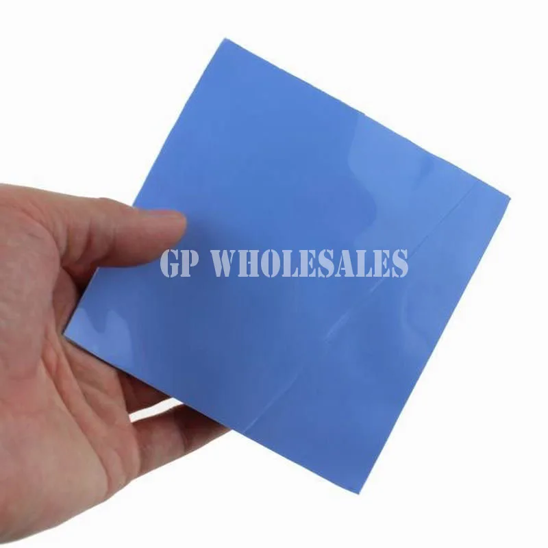 100mm*100mm*5.0mm Soft Silicone Thermal Pad for Heatsink /Chipset LED Gap Insulating /Cooling /Sealing Lower Vibration Blue