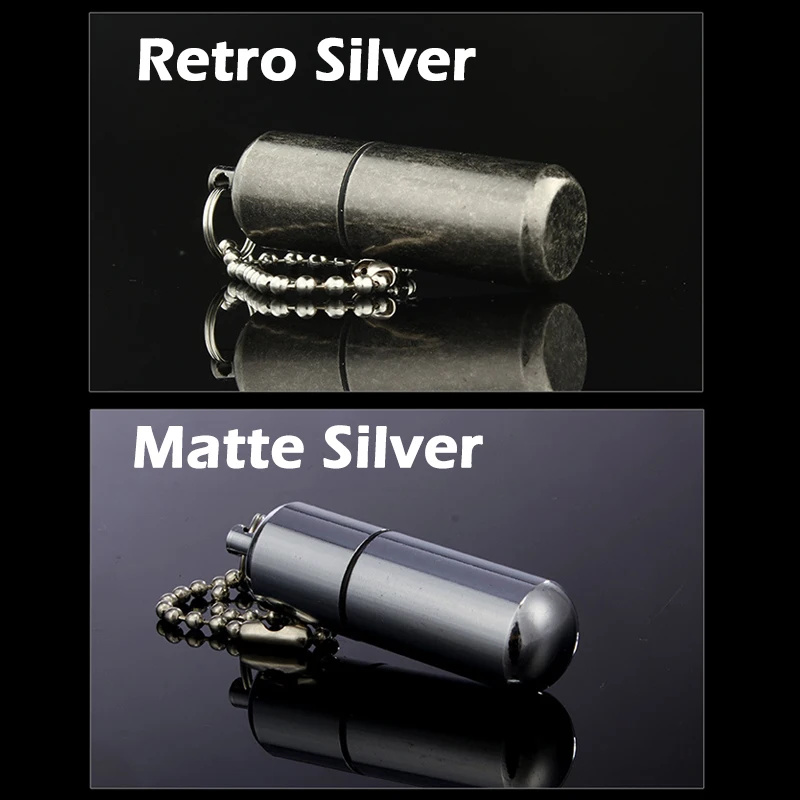Outdoor Mini Compact Kerosene Lighter Key Chain Capsule Gasoline Lighter Inflated Keychain Petrol Lighter Tools Wholesales