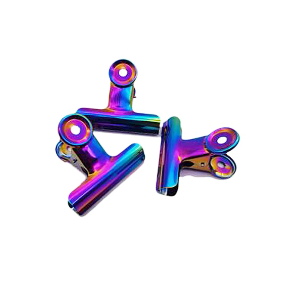 XRHYY 10Pcs Rainbow Color Push Pins Clips Metal Clips Creative Paper Clips With Pins For Cork Board-Bulletin Boards Photo Walls