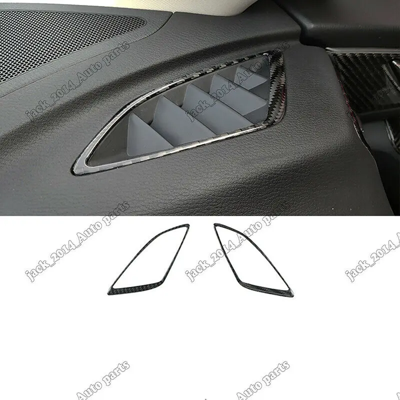 Real Carbon fiber Side Air Outlet Vent Frame Trim 8pcs For Mazda 3 Axela 2014-2018