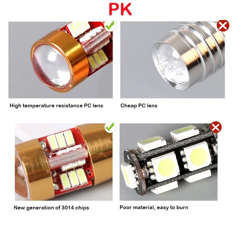 2x T10 W5W Canbus LED Car Parking Lights for Mercedes Benz W203 W211 W204 W124 W210 AMG W202 W220 W222 W164 W204 W205 W219 X204
