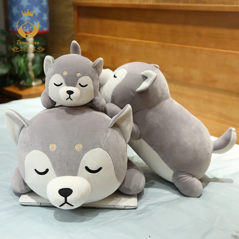 

1pcs new 35-75cm Kawaii husky dog plush toy Stuffed Soft Animal kids toy Christmas Gift Valentine Present