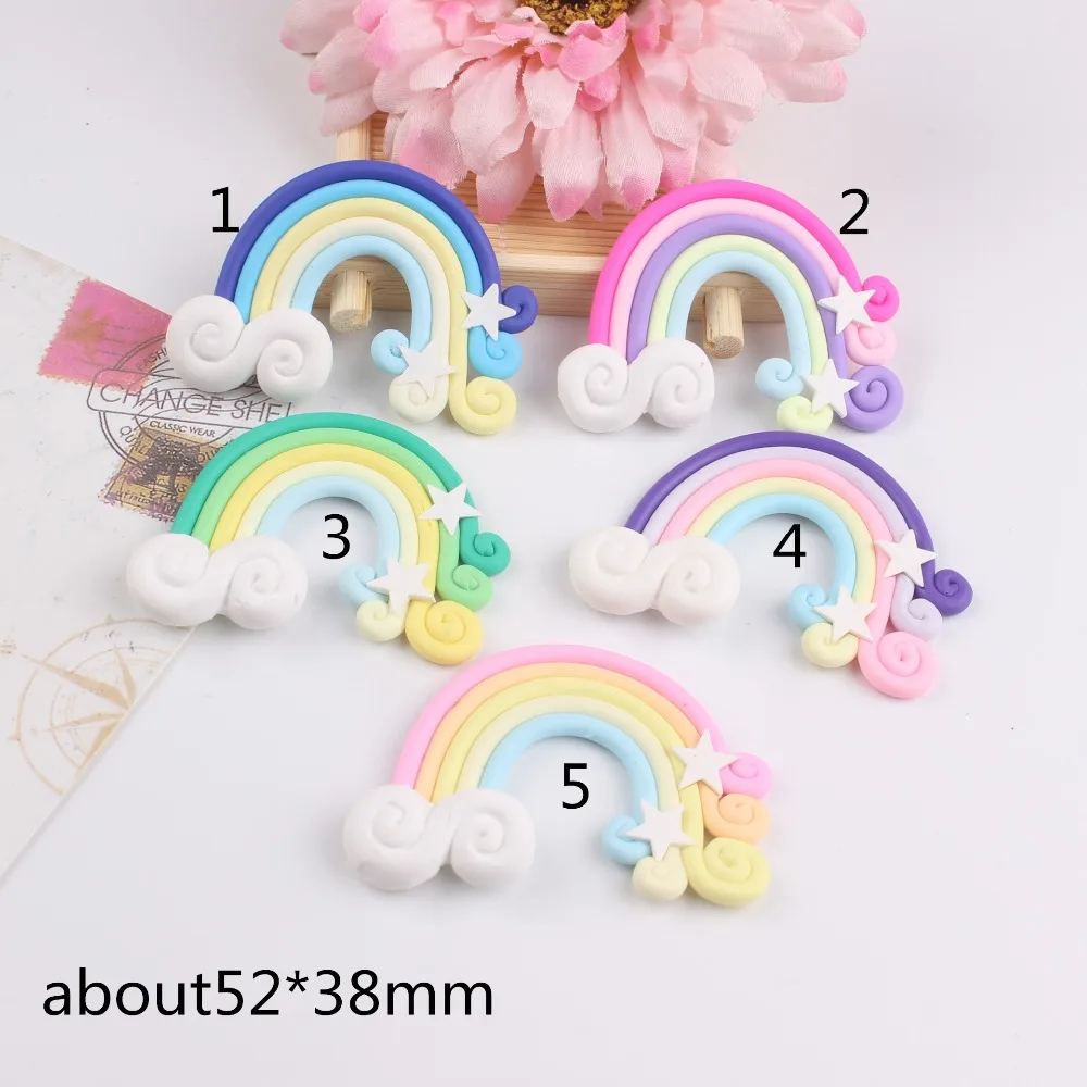 

20 шт./лот kawaii ploymer clay rainbow для детей phonecase mix colors