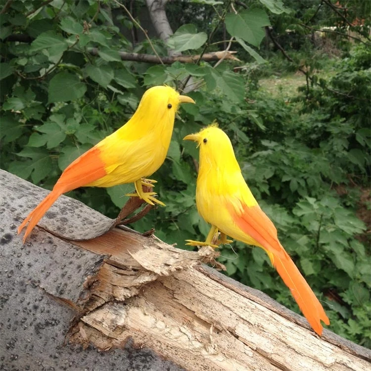 

Жесткая модель имитации птицы около 15 см из пенопласта и перьев, одна партия/2 шт. реквизит, украшение для дома и сада, подарок s2692