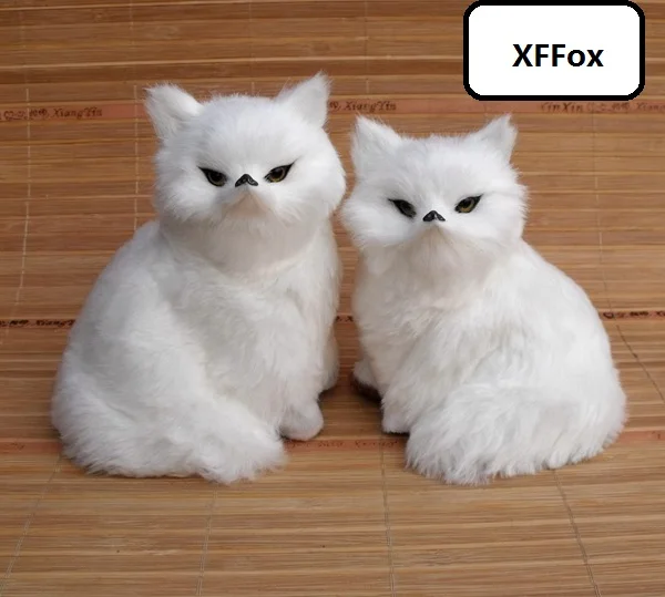 a pair of cute real life fox models plastic&furs simulation white fox dolls gift about 12-14cm xf1707