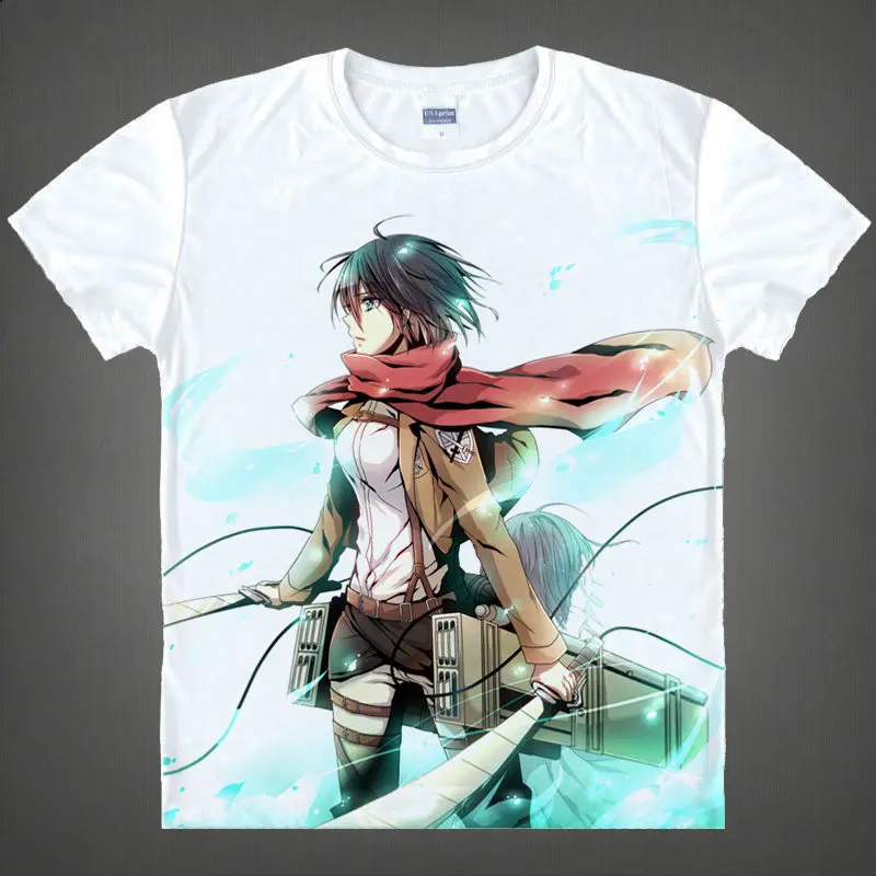 Attack on Titan T-Shirt Levi Rivaille Shirt colorful T shirts Anime shirt Print Womens T-Shirts Cosplay Anime cool cute shirt a