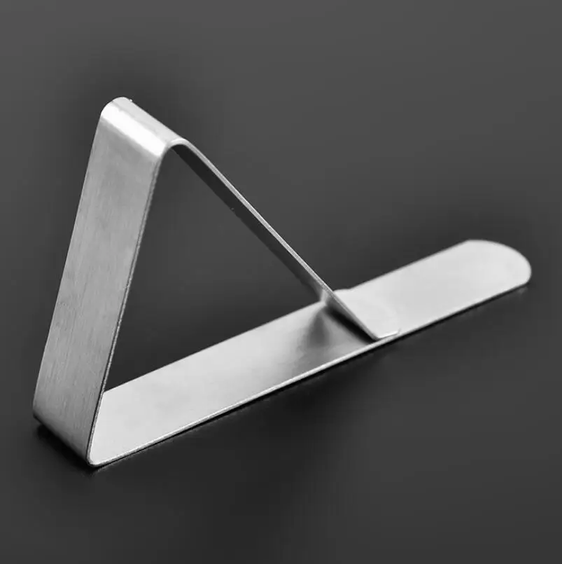 Stainless Steel Tablecloth Cover Clips Triangle Table Cloth Holder Tablecloth Clamps Practical Tools LX6580