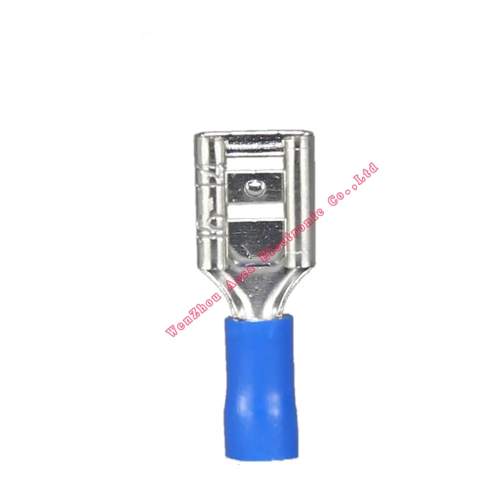 

Insulated Female blue Quick Spade Wire Connector Insulated Electrical Crimp Terminals Set Quick Disconnects 16-14AWG 1000pcs