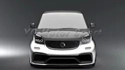 Car Accessories FRP Fiber Glass Body kits Fit For 2015-2019 Smart Fortwo C453 AMG Style Front Bumper