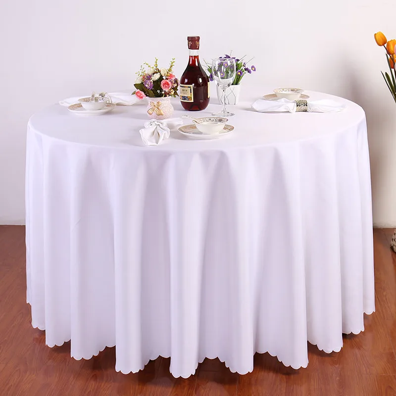 HAO JOY Big Size Luxury Round Table Clothing White Tablecloth Party Table Cover Dining Table Overlay Banquet Mantel De Mesa