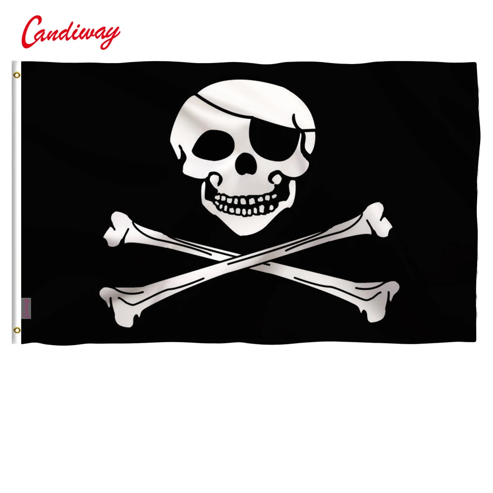 90 x 60cm  Crossbones new Huge Skull and Cross  Sabres Swords Jolly Roger Pirate Flags With Grommets Decoration   NN046