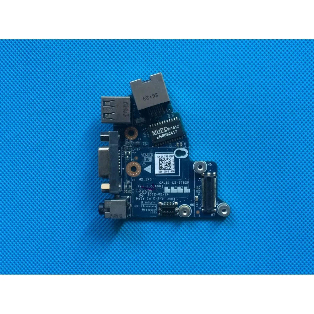 

NEW VGA / USB / RJ-45 Port IO Circuit Board - 4J7P5 / 04J7P5 / CN-04J7P5 / QAL81 LS-7782P for Dell E6430 Discrete Laptop