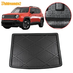 Buildreamen2 For Jeep Renegade (BU) Car Rear Trunk Mat Boot Liner Cargo Floor Tray Carpet Mat 2014 2015 2016 2017 2018