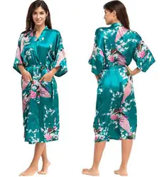 Silk Kimono Robe Bademantel Frauen Satin Robe Seide Roben Nacht Sexy Roben Nacht Wachsen Für Brautjungfer Sommer Plus Größen-XXXL 010412