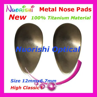 10pcs 100% Pure Titanium Glasses Eyeglass Eyewear Metal Nose Pads MET01 Non-toxic Non-magnetic Non-metal allergy