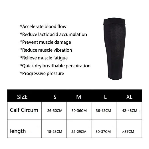 Calf Compression Sleeve, Helps Shin Splints Guards Sleeves,Compression Leg Sleeves For Running,Footless Compression Socks(1Pair)