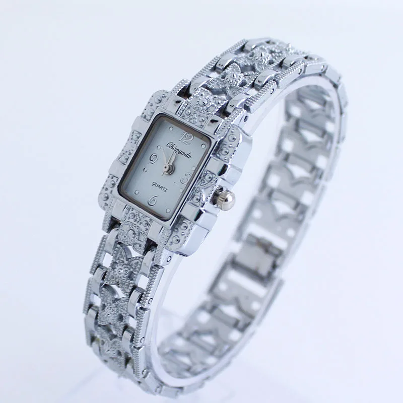 ساعة يد كوارتز أنالوج من الفولاذ المقاوم للصدأ ، فراشة مجوفة ، سوار مجوهرات أنيق عتيق ، هدية للنساء والفتيات