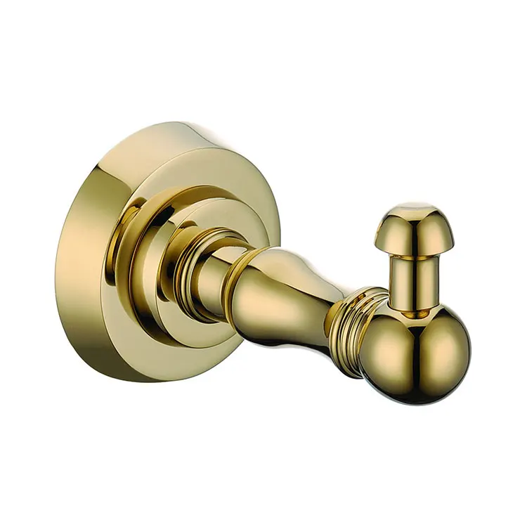 Luxury gold solid brass Bathroom hardware Accessory set Paper holder Robe hook clothes-hook Towel ring Towel rack Soap Basket