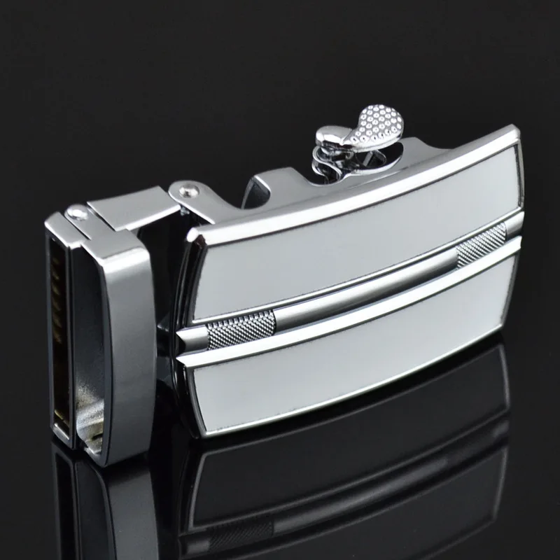 Hot Selling heren Riem Hoofd Automatische Knikkop Mannen Riem Hoofd Business Leisure LY10257-Witte automatische gesp