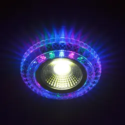 COB LED Downlight Colorful Panel Light RGB 3W 110V 220V Recessed Lamp Fixture For Halogen Lamp Decoration Purple Spot light