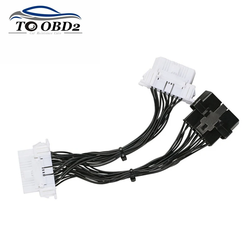 OBDII OBD 2 1 TO 2 Y Cable Female 16 Pin Splitter Extension Auto Car Connector  Extension Cable Adapter