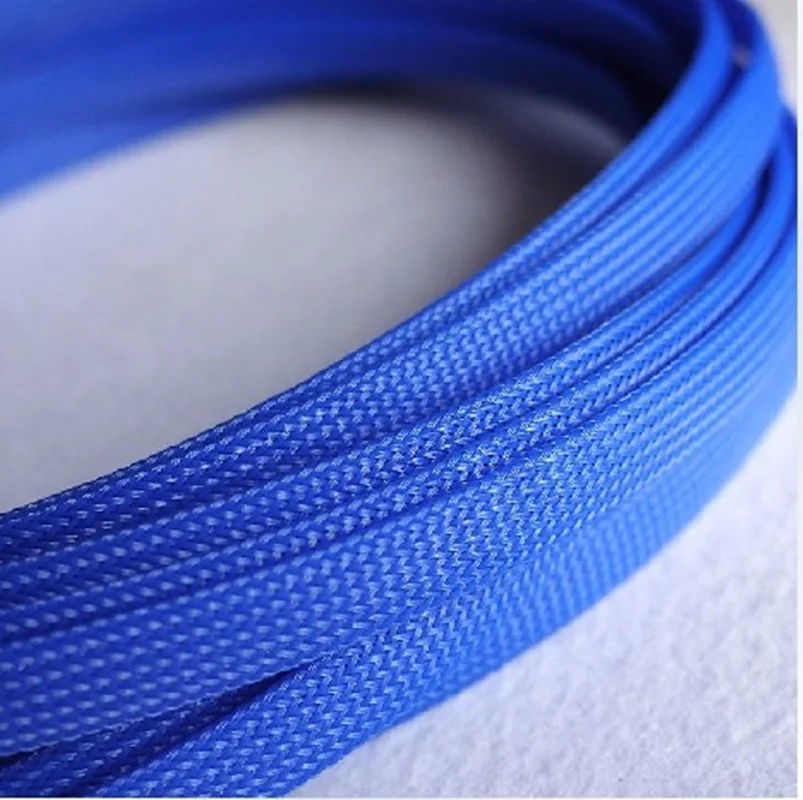 Free shipping High quality 20meters/lot Three wire encryption 10mm colorful expandable braided tube mesh woven PET braided tube