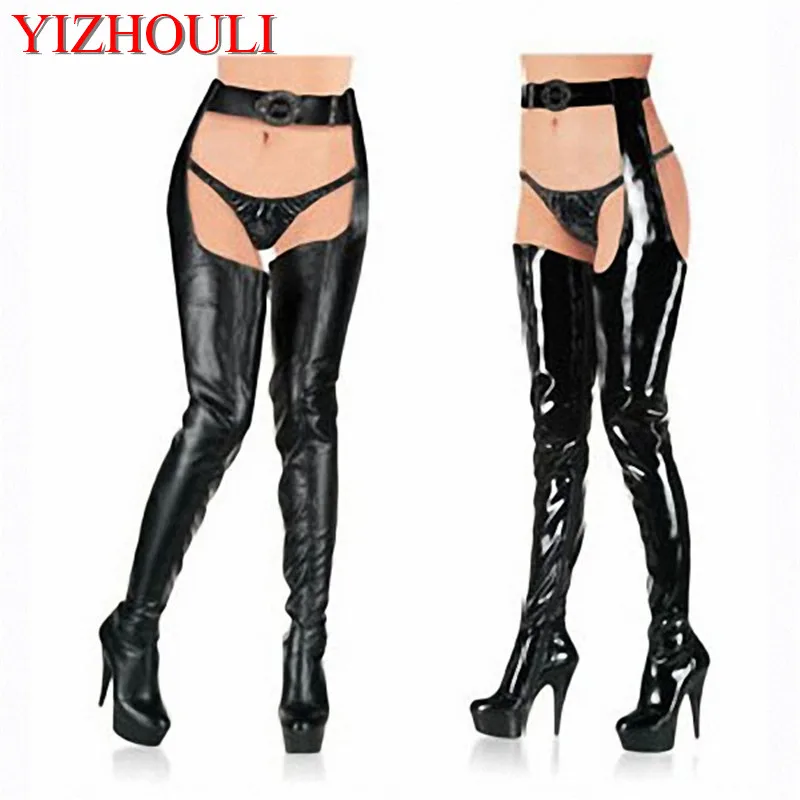 

6 inch Plus size shoes waist-length boots ultra high heels shoes 15cm sexy shoes thigh high boots And the waist boots