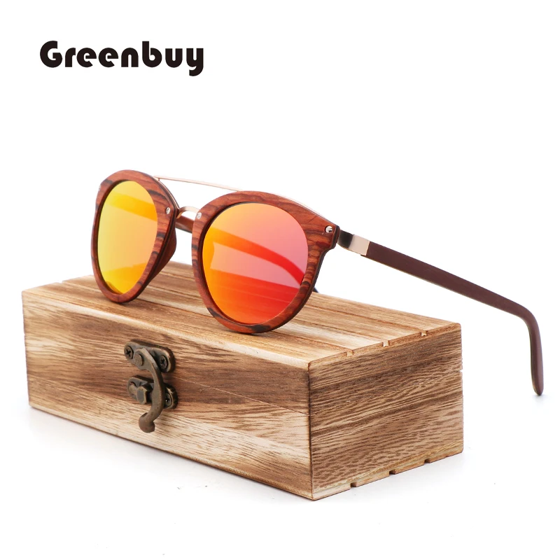 

Handmade Wooden Sunglasses Polarized Glasses for Women Men UV 400 Designer Vintage Fashion for Woman Eyewear Outdoor