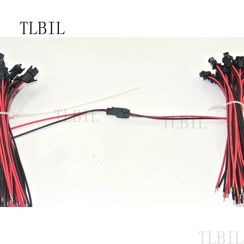 10Pairs 10cm Long  SM 2Pins Plug Male to Female Wire Connector Quick Connector  Terminal Block 2 Way Easy Fit for led strip