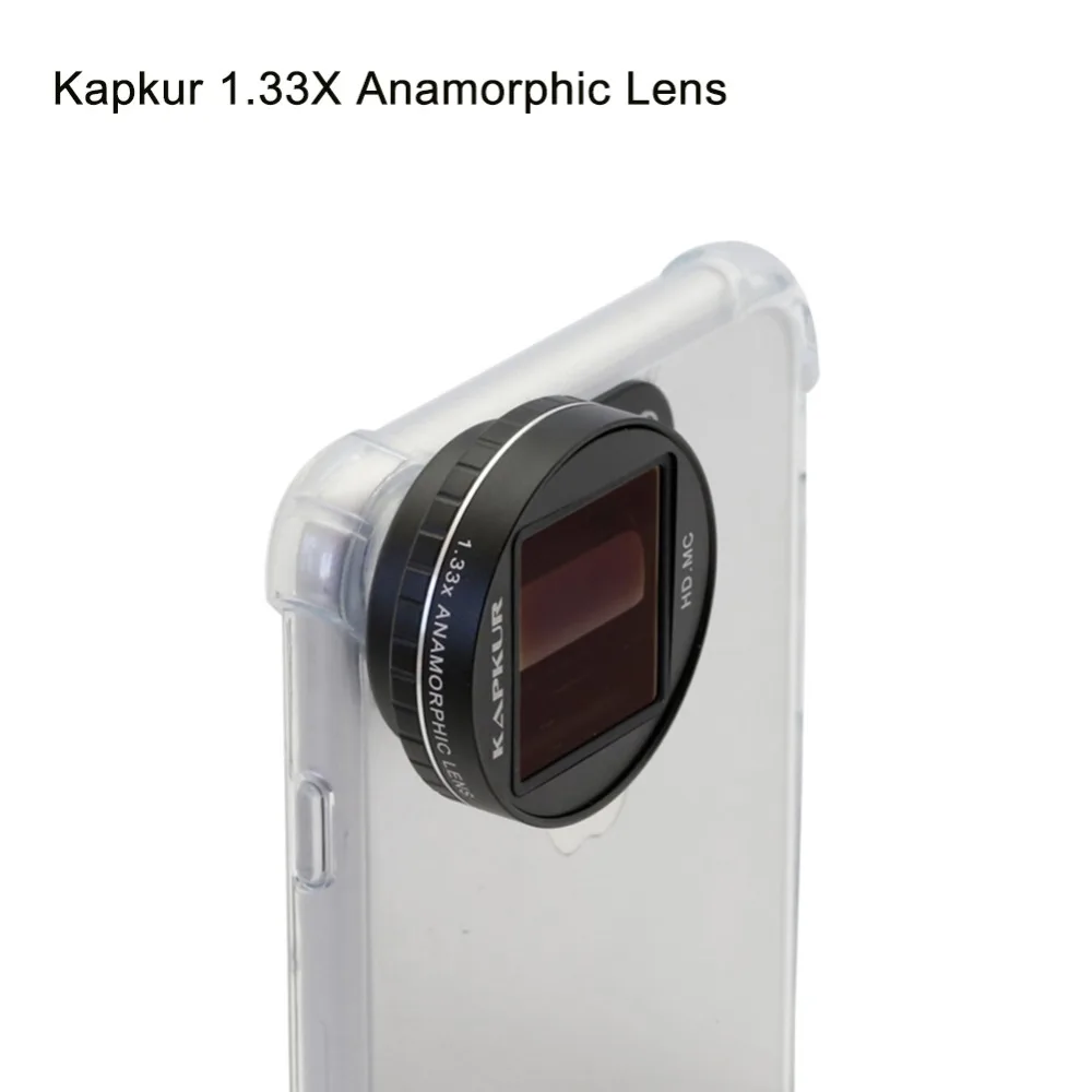 Kapkur phone lens ,1.33X Anamorphic Movie Lens for iPhone series with Kapkur customized Phone Case