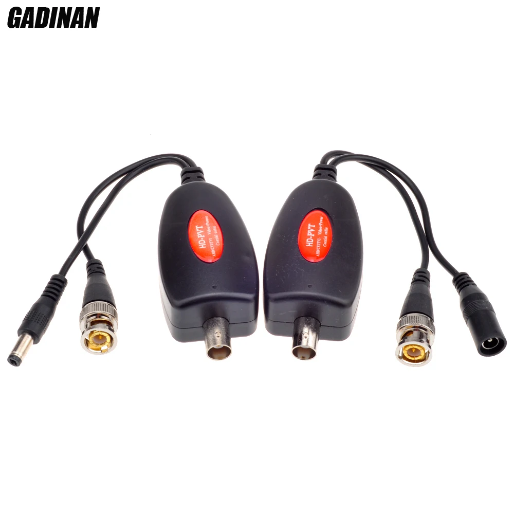 GADINAN AHD CVI TVI CCTV Camera Power Video Transmission Via One BNC Video Cable Up to 400M HD-PVT Power Video Transmitter