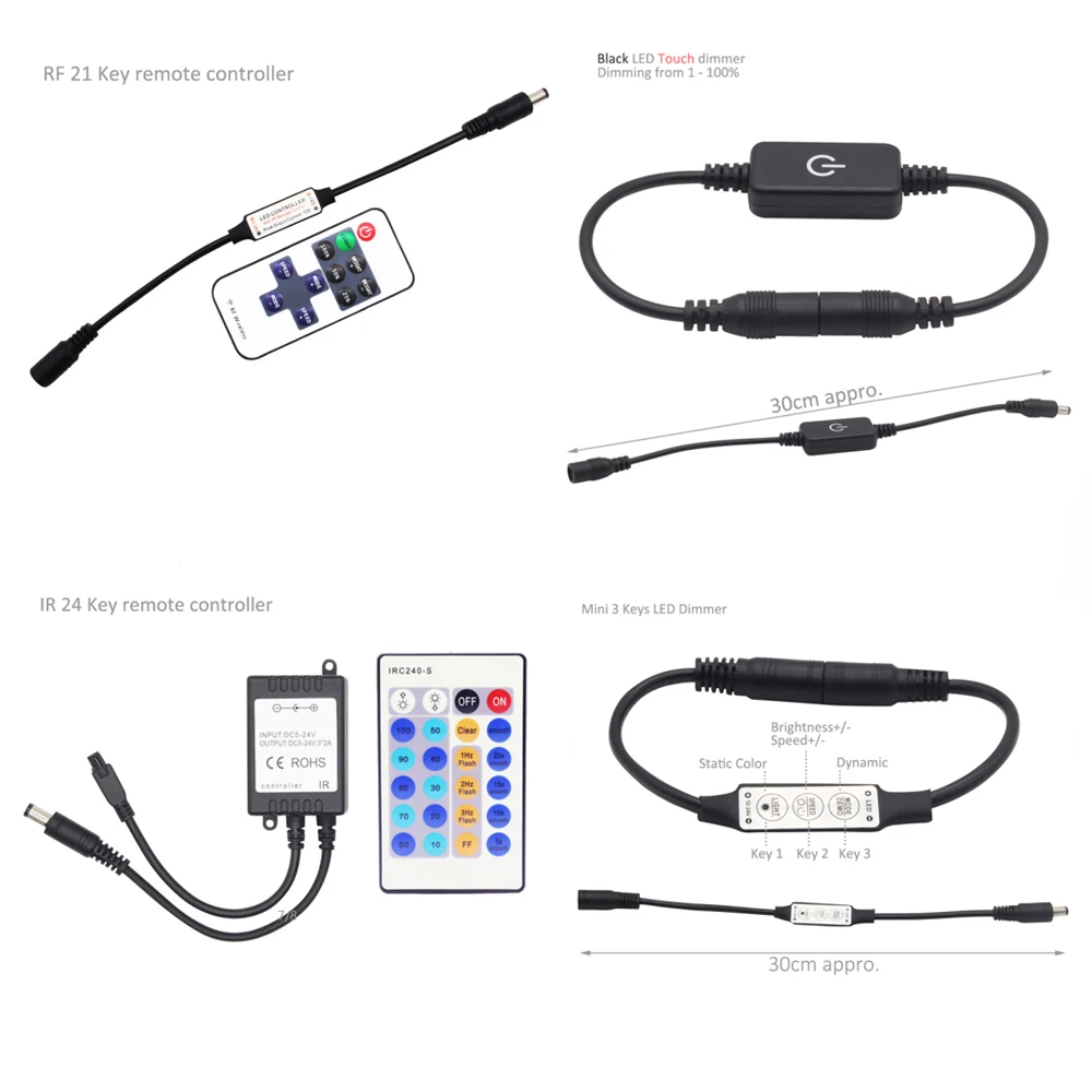 Taśma LED Zasilanie bateryjne 5 V Możliwość przyciemniania SMD 2835 Wodoodporny dotykowy pilot zdalnego sterowania IR RF Zasilany z baterii
