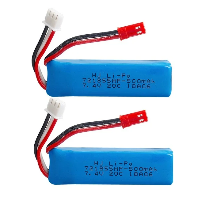7.4V 500mAh 20C Lipo Battery 2s /usb charger for  A202 A212 A222 A232 A242 A252 4WD RC Car