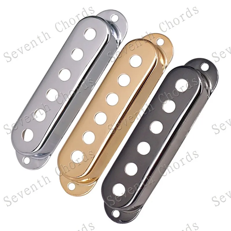 3 Stück Messing-Humbucker-Tonabnehmer mit einzelner Schiene, Tonabnehmerabdeckungen für E-Gitarren-Zubehör, drei Farben zur Auswahl. – Detail 2
