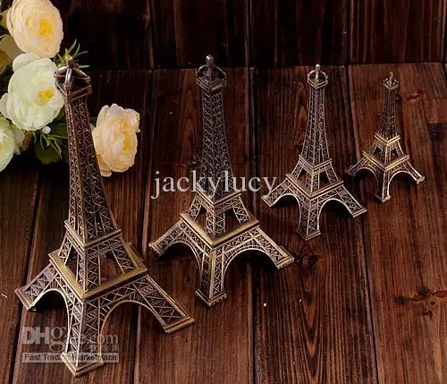 5cm 8cm 15cm Vintage Design Home Decoration Supplies 3D Paris Eiffel Tower Metallic Model Bronze Color Craft Wedding Gift Shooti