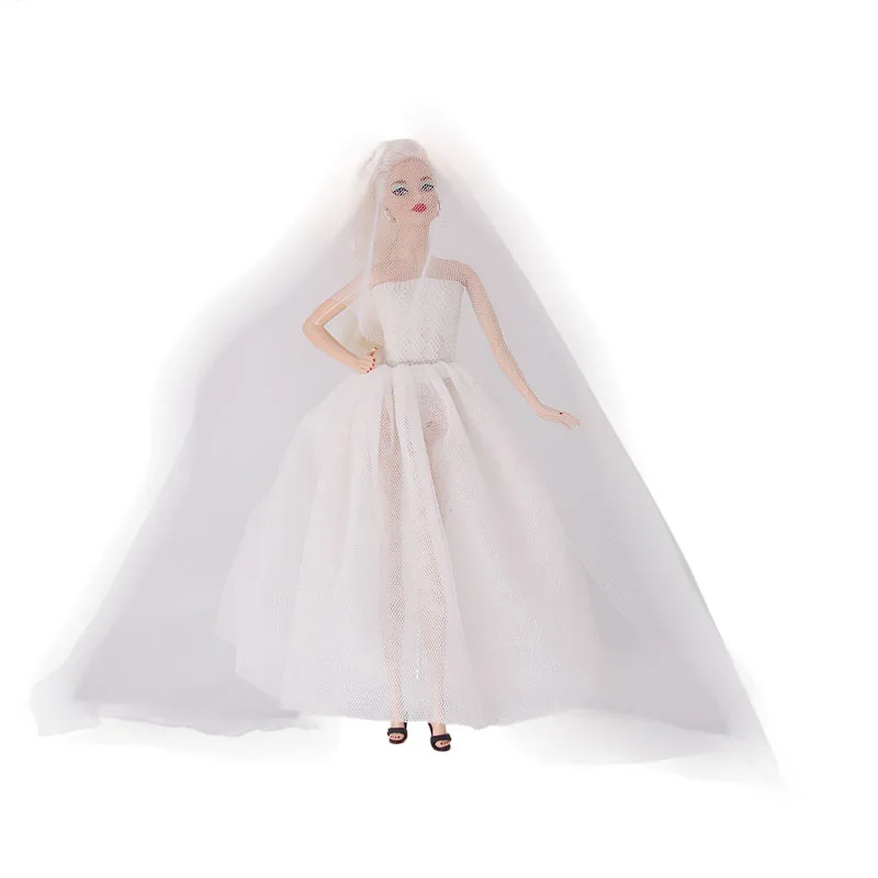 9 Colors Press Elegant Queen&Princess Wedding Dress Fit For 11.8 Inch Barbie Doll Clothes Accessories,Child\'s Toys,Birthday Gift