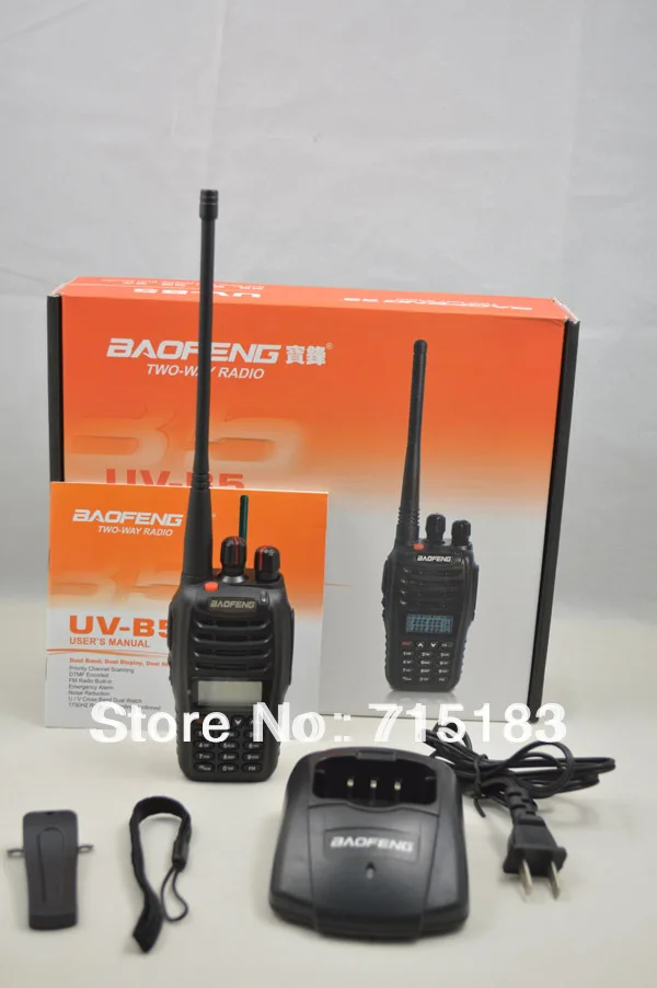 Baofeng UV-B5 Dual Band ham radio VHF136-174MHz & UHF400-470MHz 5W walkie talkie FM transmitter Baofeng UV B5 Radio