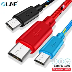 Kabel OLAF Micro USB szybkie ładowanie Andriod 0.5 m/1 m/2 m/3 m szybka synchronizacja danych ładowarka z nylonowym plecionym kablem kabel do Samsung Huawei Xiaomi LG