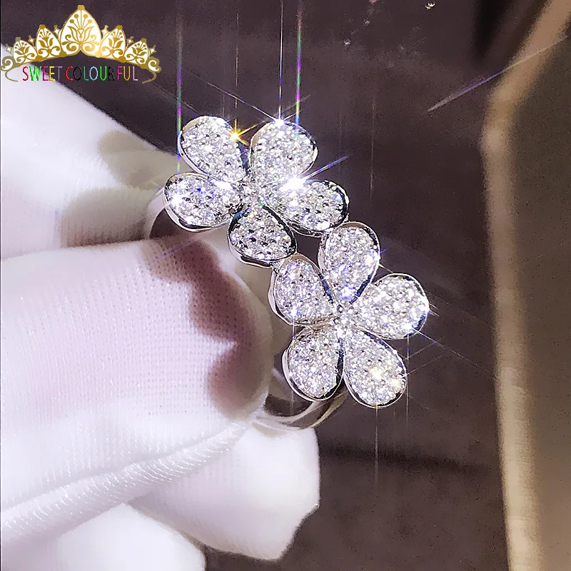 

100% 18K 750Au Gold Moissanite Diamond Ring Wedding ring D color VVS With national certificate MO-H1009