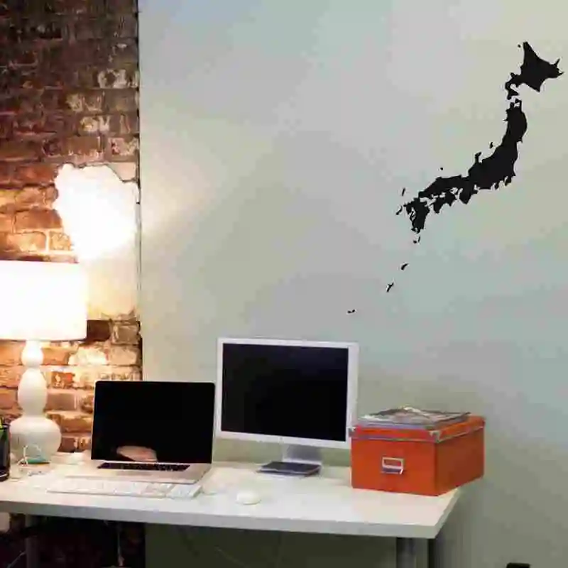 Japan Map Sticker Decal Muurstickers Posters Vinyl Wall Decals Pegatina Quadro Parede Decor Mural Japan Map Sticker