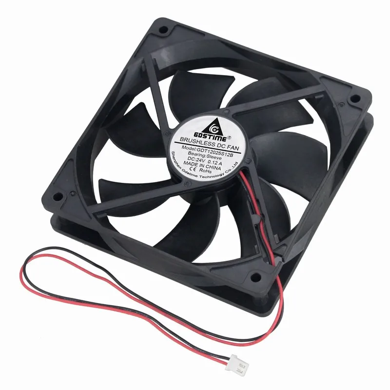 

Gdstime 20 Pcs 120*120*25mm DC 24V Brushless Cooling Fan 120mm x 25mm 12025 PC Computer Case System Cooler Fan 12025 12cm