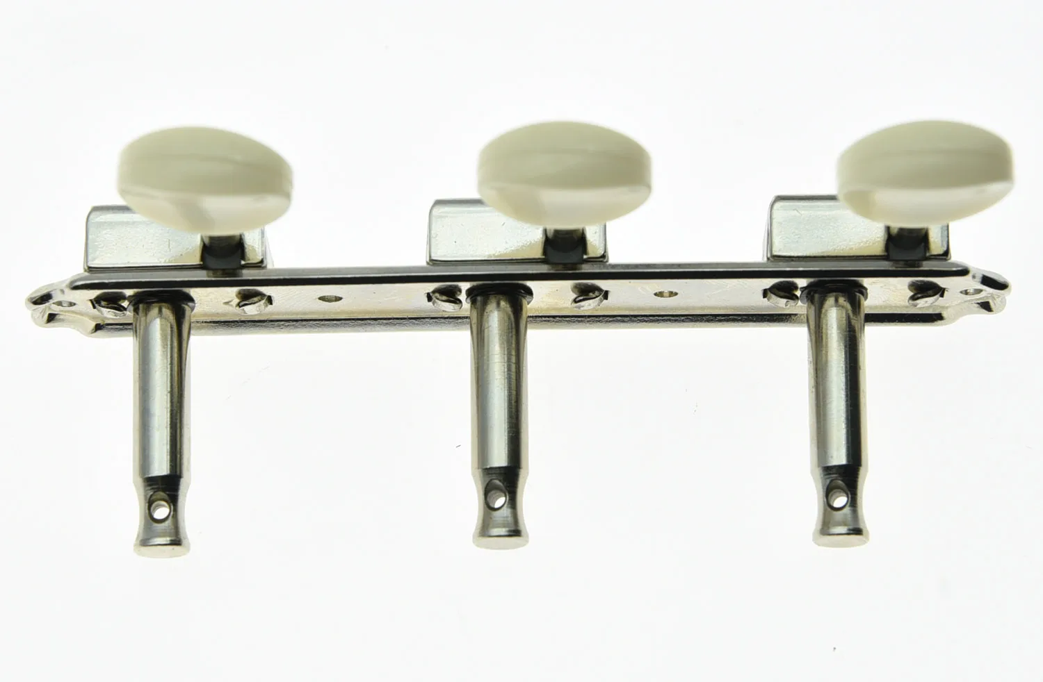 KAISH Nickel w/ Ivory Vintage 3 on a Plate 3x3 Guitar Tuning Keys Tuners for LP SG JR